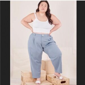 Big Bud Press Blue Trousers Elastic Waist Pockets in Periwinkle Blue Sz 2XL NWOT